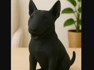 English Bull Terrier Dog Figurine