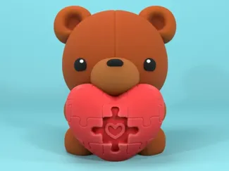 爱心小熊