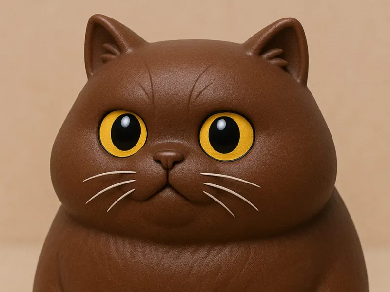 Brown fat Cat Mousse