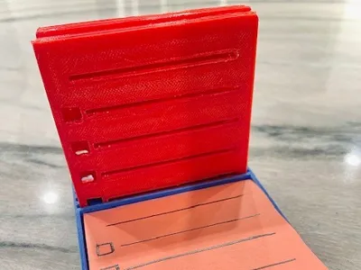 Sticky Note Holder With Stencil