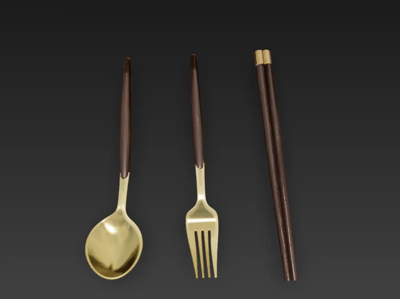 干饭系列：叉子，勺子和筷子