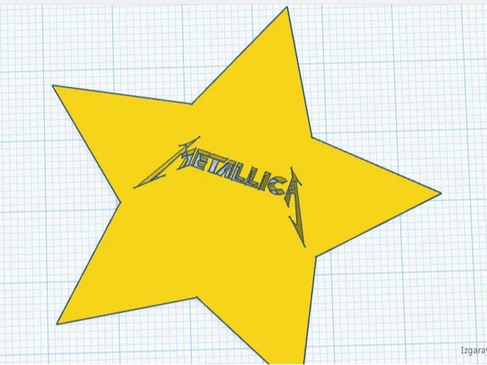 Star with Metallica written inside