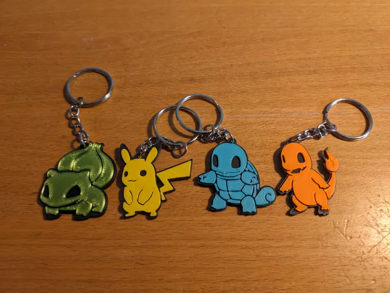 Pokémon Schlüsselanhänger – 2D Style – 4 Motive