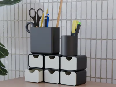 Modular Desk Organizer - Office Storage Solutions