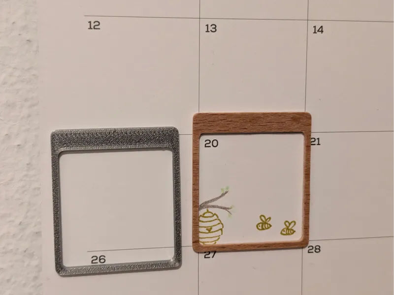 Magnetic date frame for Kurzgesagt calendar