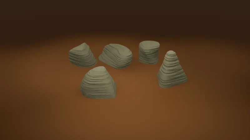 Desert Rock Pack – Stylized Tabletop Terrain