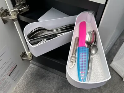 Adria twin swivel cutlery tray