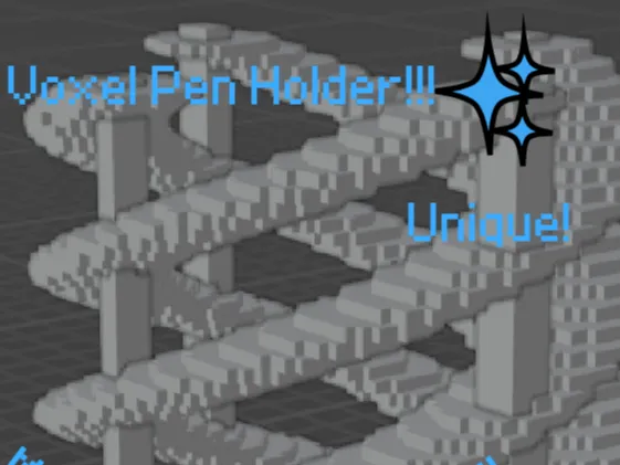 Voxel Helix Pen Holder