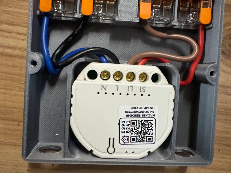 Meross Smart Wi-Fi Switch Dose mit Wago Klemmen