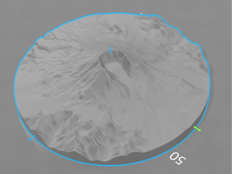 Topo map of Mount St. Helens