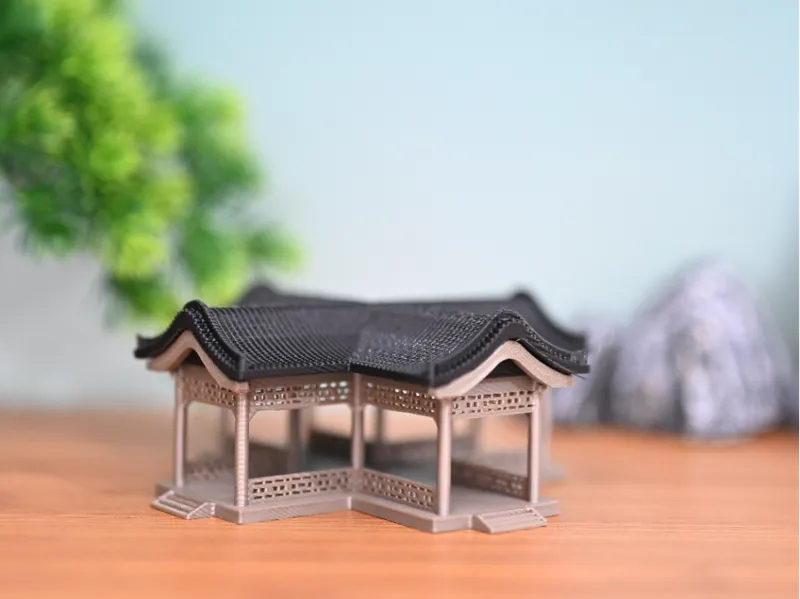 古风十字连廊古建筑Chinese ancient architecture