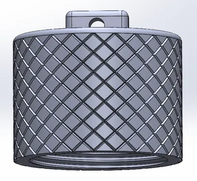 Knurled Keychain Container