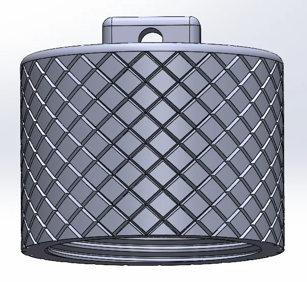 Knurled Keychain Container