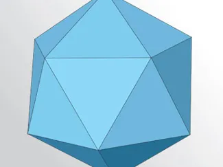Blank 20 sided Die Icosahedron