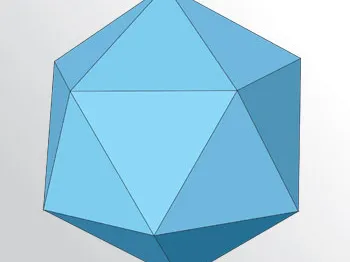 Blank 20 sided Die Icosahedron