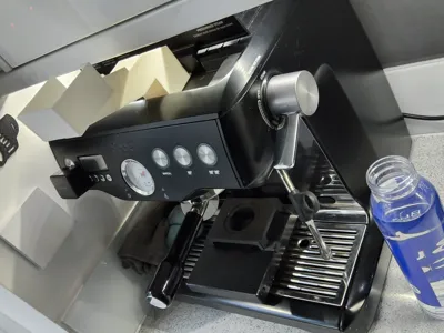 Sage (Breville) dual boiler under cupboard funnel
