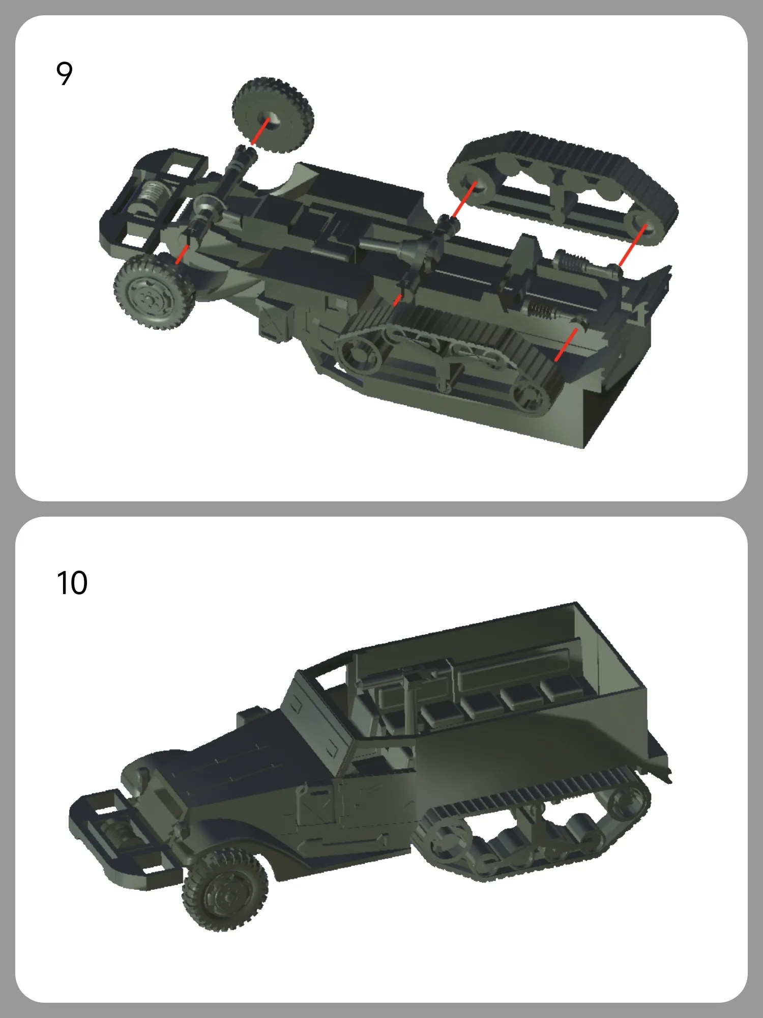 M2A1 HALF-TRACK KIT CARD 1:64 SCALE - Free 3D Print Model - MakerWorld