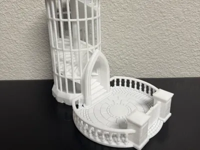 Dice tower with tray