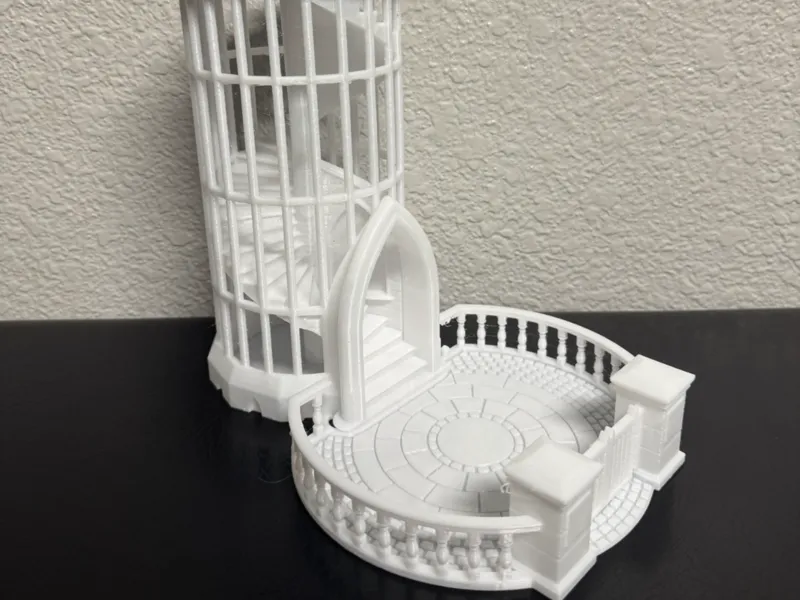 Dice tower with tray