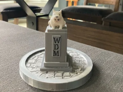 Watchdog man statue