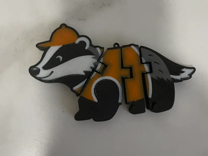 Flexi Badger Keychain