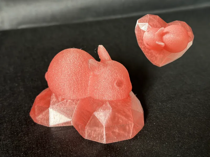 水晶爱心兔子