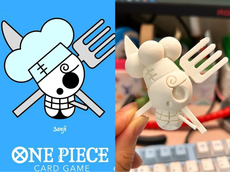 ONE PIECE 海贼王 山治团旗帜 立体徽章/冰箱贴