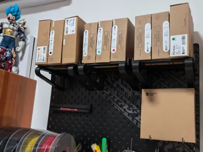 Pegboard Filament/Spool Holder for IKEA Pegboard, 200g, 5-hour print time