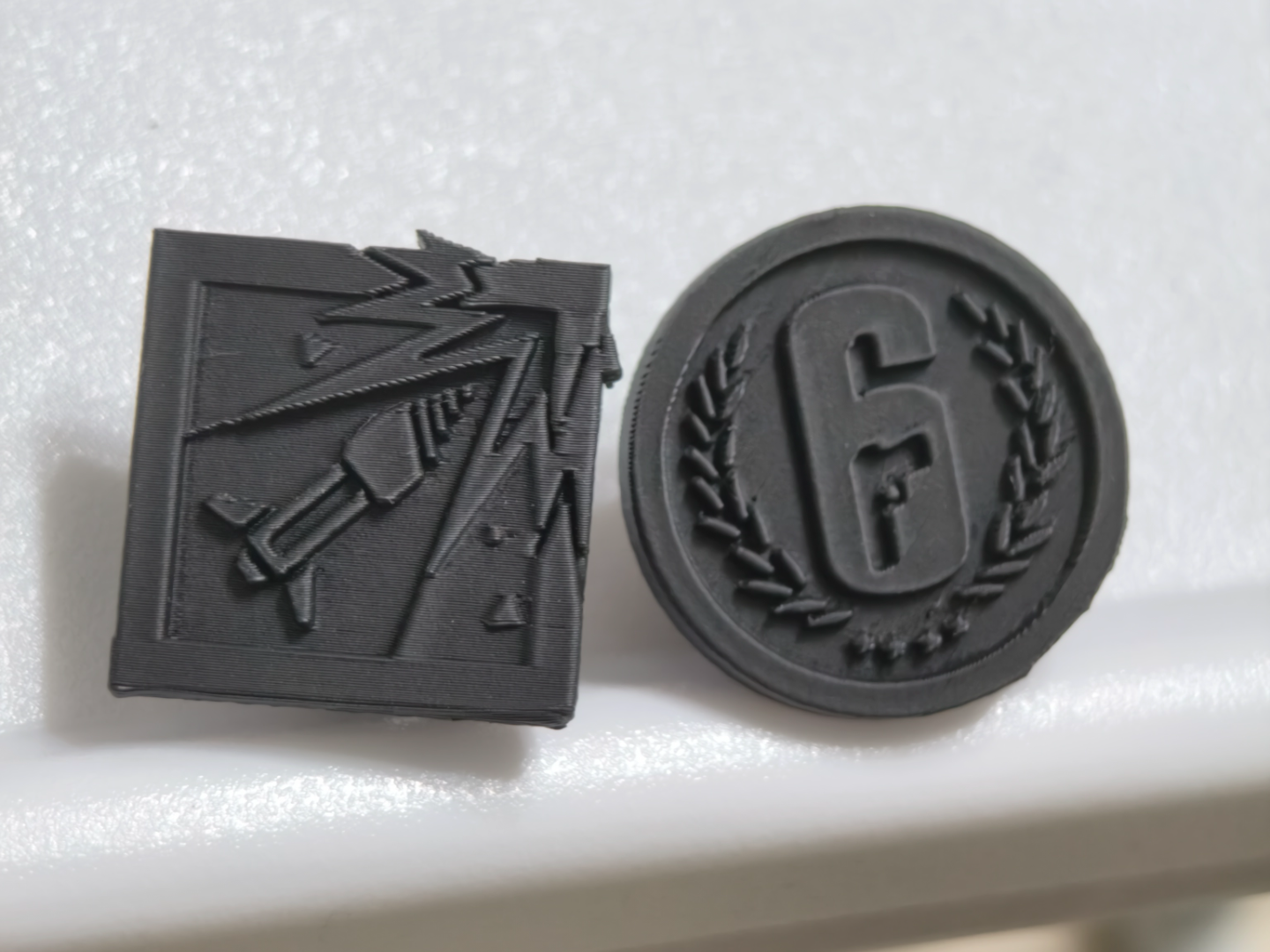 Rainbow Six Siege logo + ASH icon relief by user_566143459 MakerWorld ...