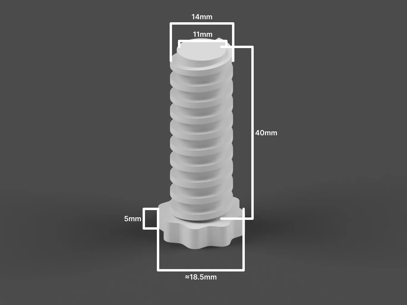 Measurements of the screw