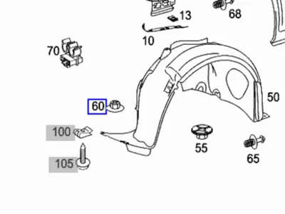 A0029880181 Mercedes Benz Snap Button Clip Viano