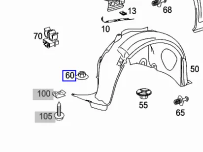 A0029880181 Mercedes Benz Druckknopf Clip Viano