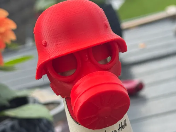 Étui masque à gaz pour bière