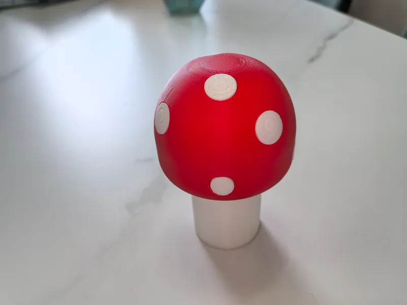 蘑菇牙签筒（分色打印）