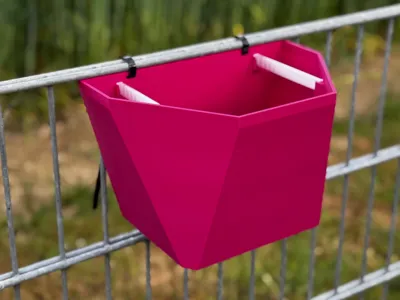 Planter for double-wire fence