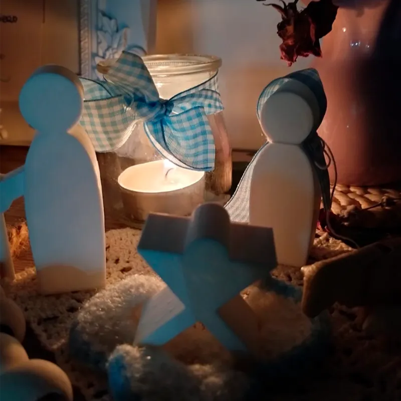 Simple Three-Piece Nativity Set