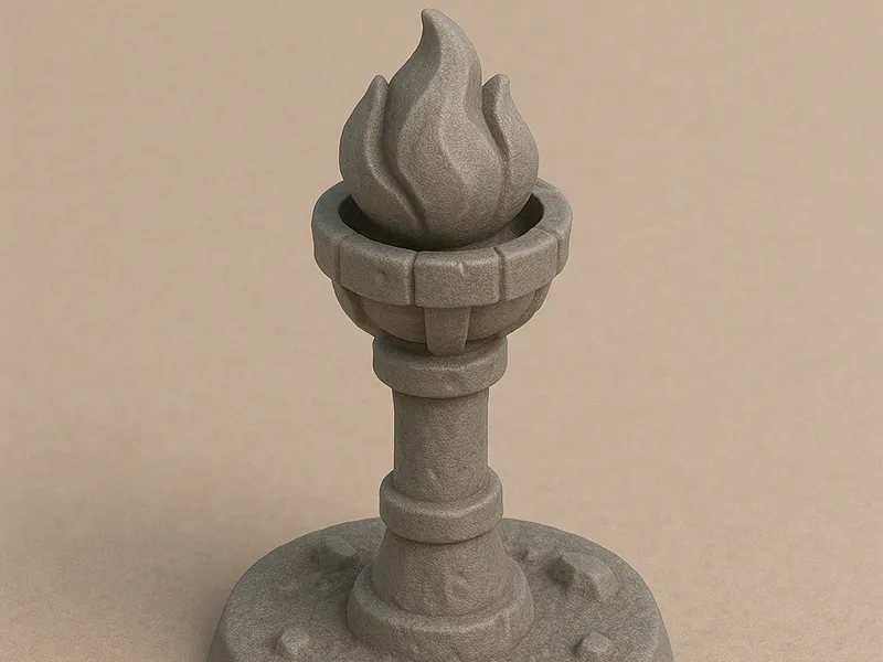 torch on stand