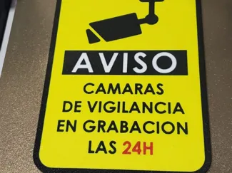 Letrero de cámara  de vigilancia