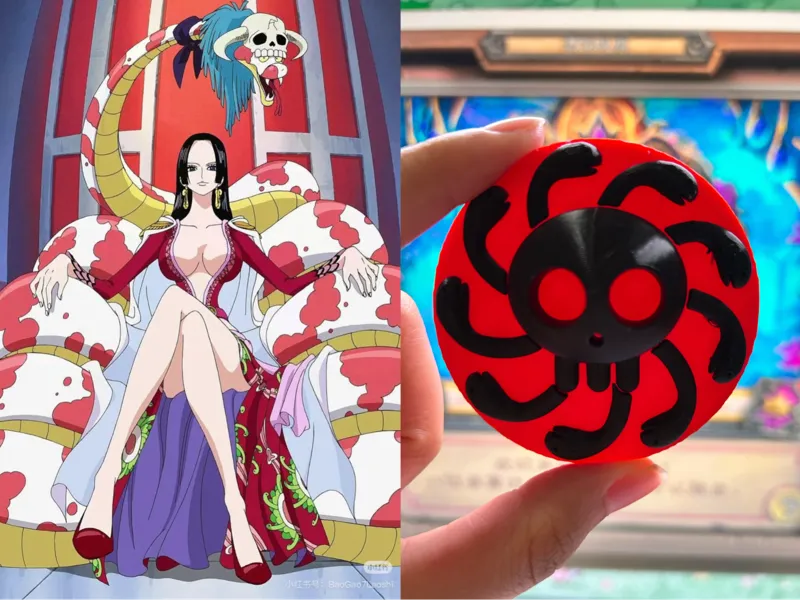 ONE PIECE 海贼王 女帝 汉库克 九头蛇 海贼旗 徽章冰箱贴 3D立体模型