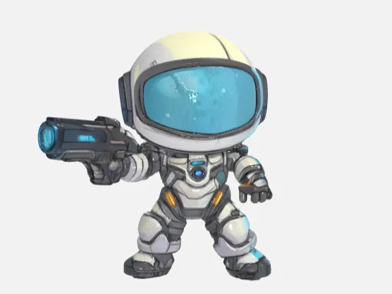 Spaceman with Gun