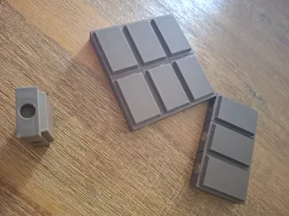 a chocolate of bar 9 pieces