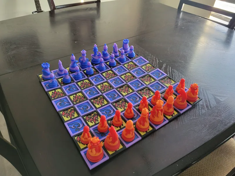Water VS. Fire Chess Set