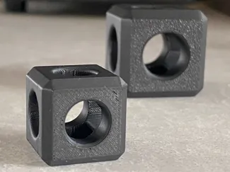 Calibration cube with holes