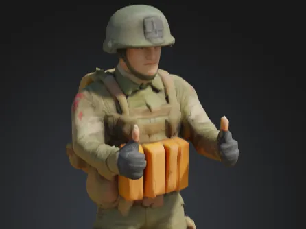Soldat Daumen hoch