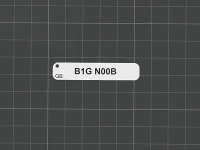 Custom Licence plate keyring