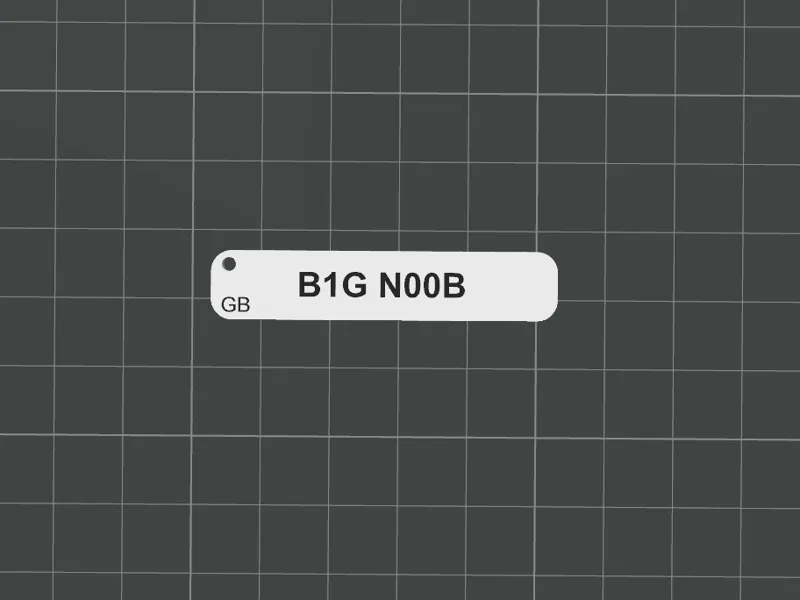 Custom Licence plate keyring