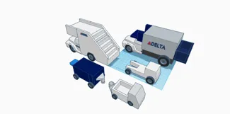 Delta Airport Truck Set