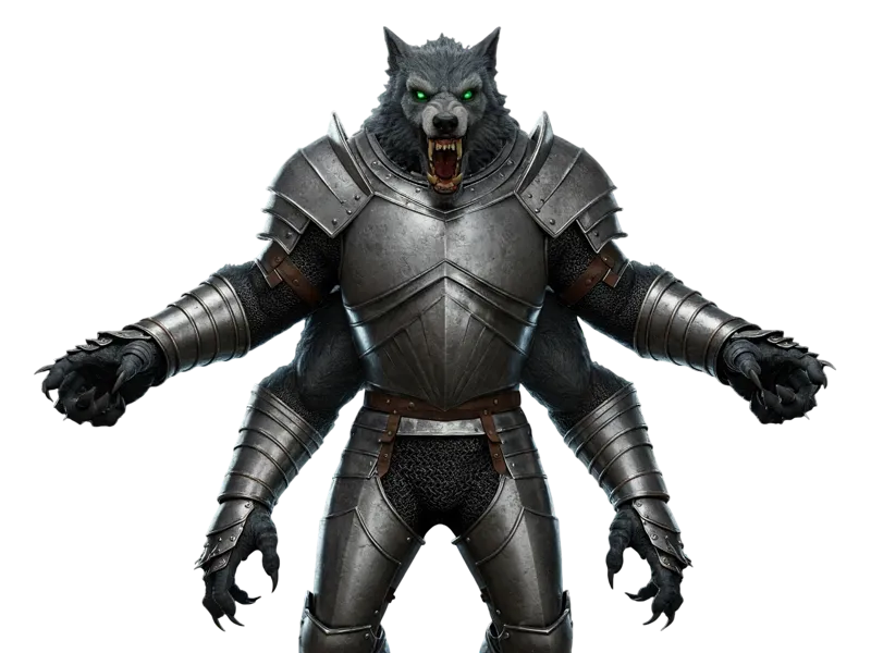 lobisomen de 4 Braços guerreiro