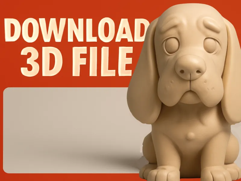 Stylized Basset Hound 3D Model