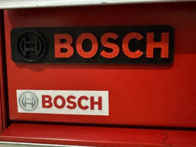 BOSCH logo plate with magnet for tool cabinet